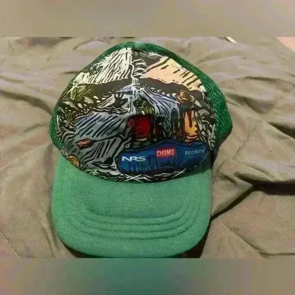 Blowfish brand trucker  style hat green retro 90’s design green